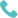 Blue phone icon on black background.